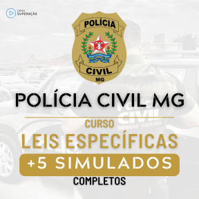 Logo Polícia Civil MG - Investigador Leis Específicas + Simulados