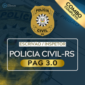 Logo Polícia Civil RS - Escrivão / Inspetor - PAG 3.0 COMBO COMPLETO